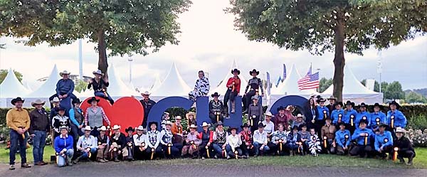 A perfect match: Das Team der Westernreiter der CHIO-Eröffnungsfeier in Aachen